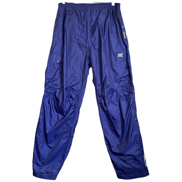 Helly Hansen Rain Pants Mens Large Blue Tech Waterproof Mesh Lined Packable - Picture 1 of 11